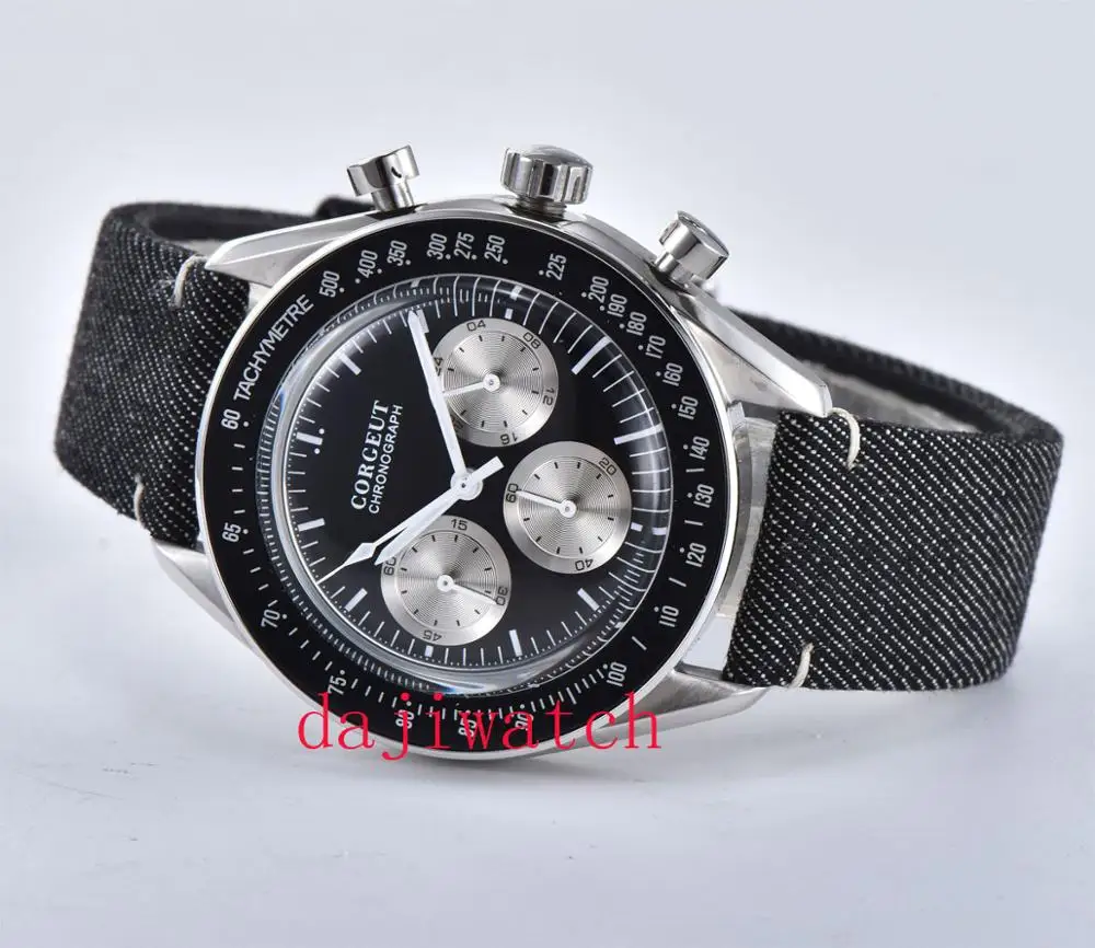 Новое поступление роскошный бренд 40 мм кварцевый хронограф с 24 часовым