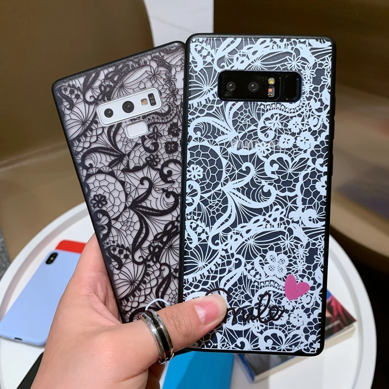 Мягкий чехол с кружевным цветочным узором для Samsung Galaxy S9 S10 S20 Ultra Plus S10e A10 A20 A30 A50 A40