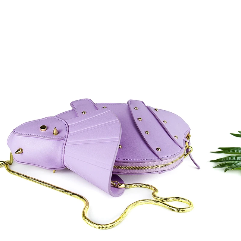 Индивидуальная трендовая сумка на плечо с заклепками и динозаврами из