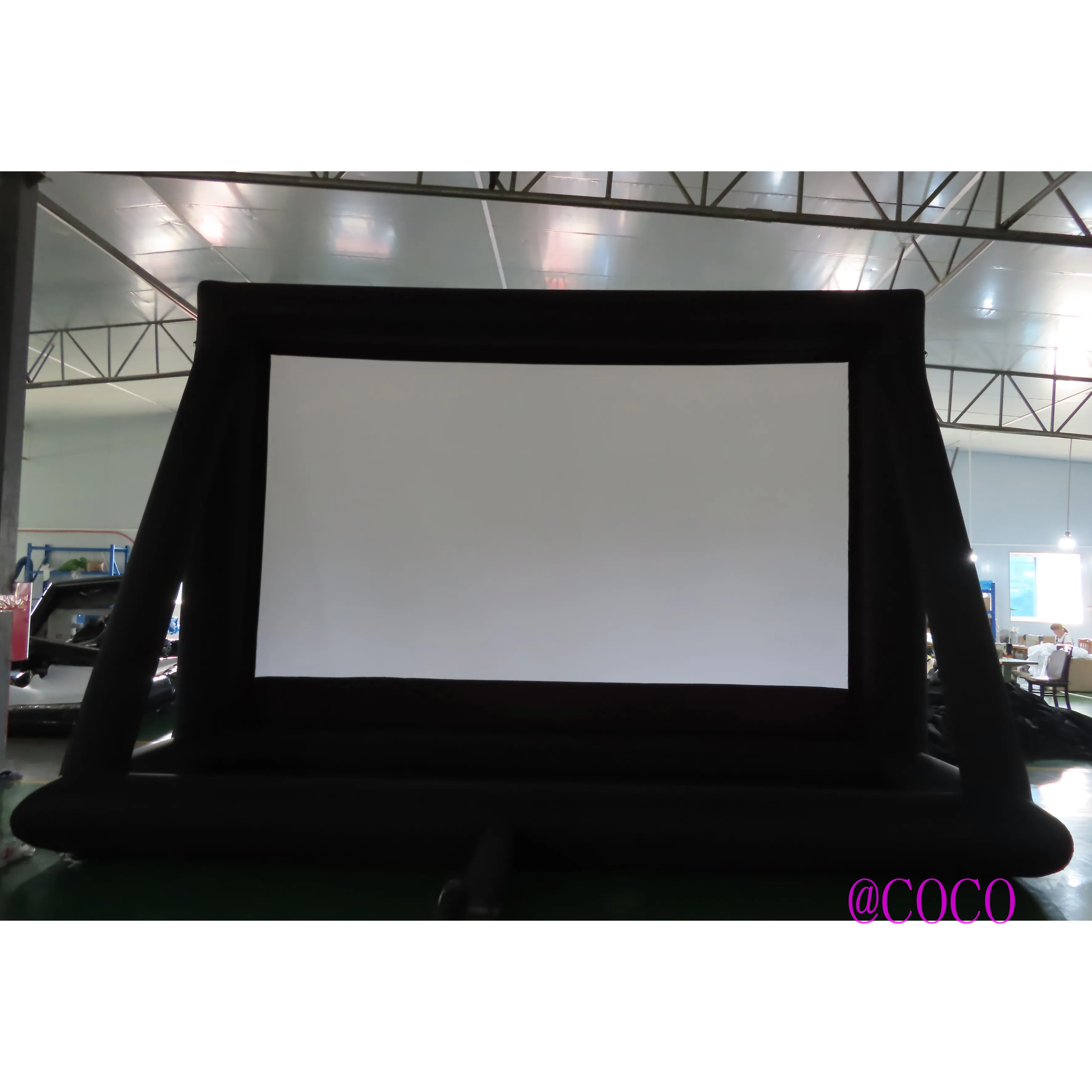 Бесплатная доставка воздуха на дверь дома Театр надувные проектор Экран 6x4 м