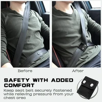 2pcs pu car tuning seat belt adjuster shoulder neck strap positioner clip protector black security protection car accessories