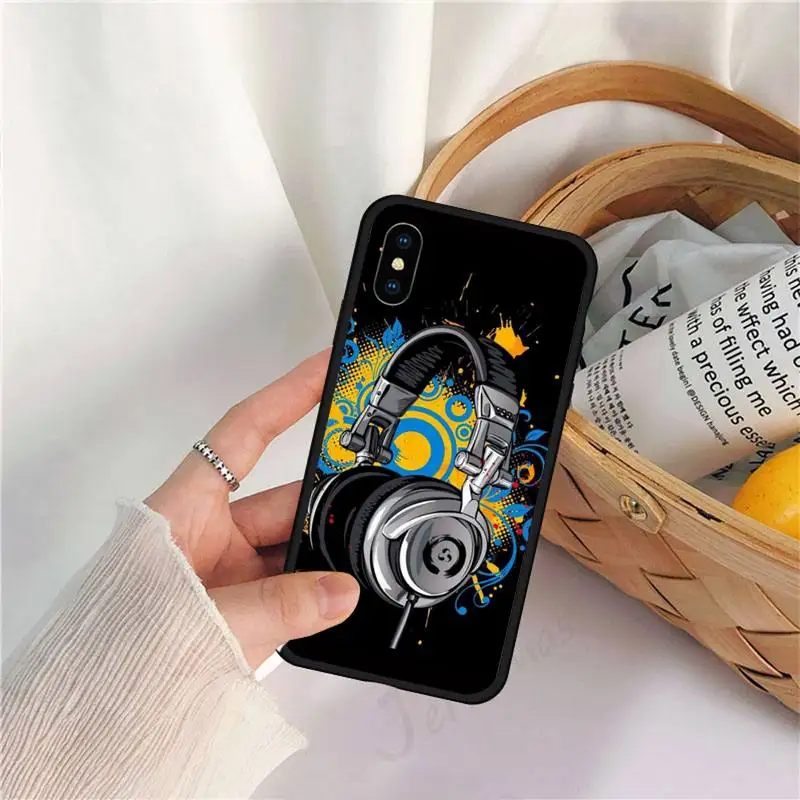 

Art Musical Notes dj music Phone Case for iPhone 11 12 mini pro XS MAX 8 7 6 6S Plus X 5S SE 2020 XR