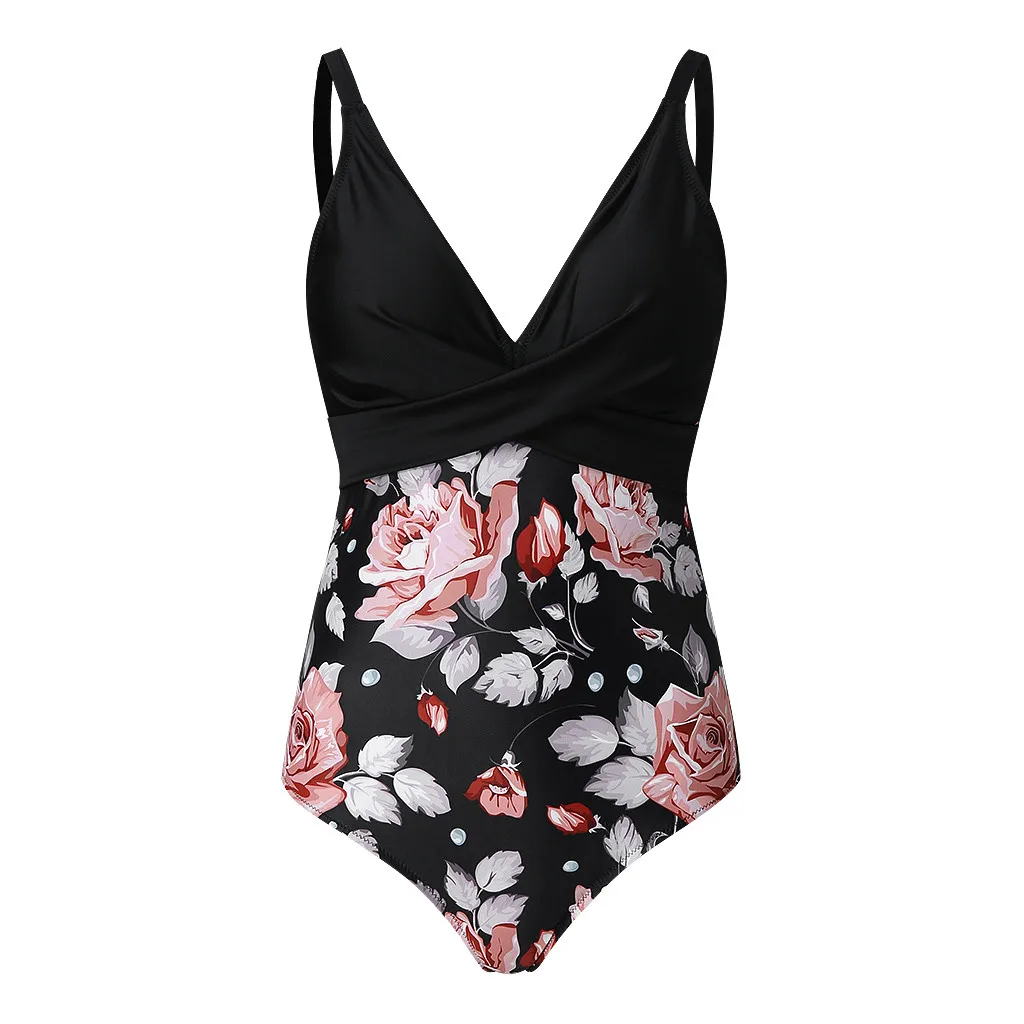 SAGACE летний Цельный купальник женский бикини с цветочным принтом сексуальный