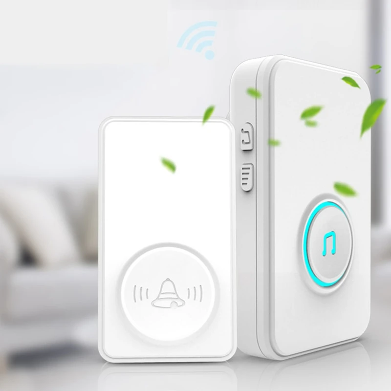 

Self-Generated Wireless Doorbell, Smart Home Doorbell, 433.92MHZ Frequency, Long-Distance Wall Caller(EU Plug)