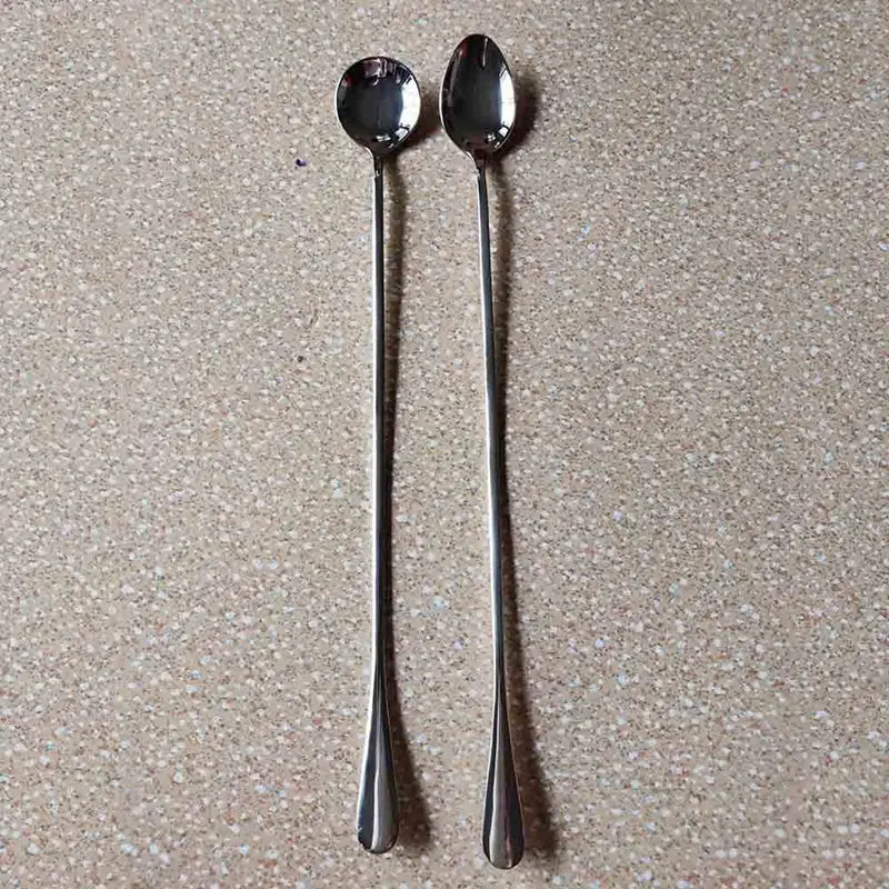 1 шт. длинной ручкой для смешивания из нержавеющей стали ложка мороженого