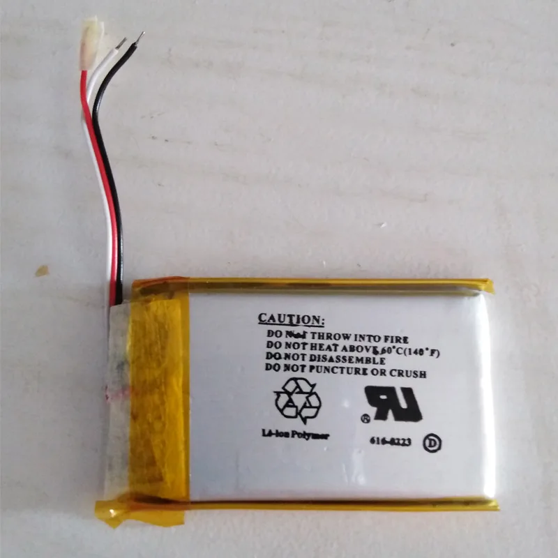 3 шт./лот 330 мАч 616 0224 0223 аккумулятор для Apple iPod Nano 1 го поколения MP3 Гб 2 4 Аккумулятор