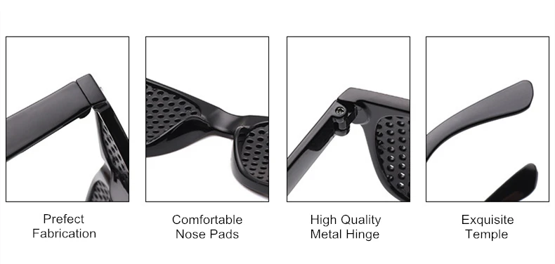 Модные черные очки унисекс с защитой от усталости глаз и отверстиями для