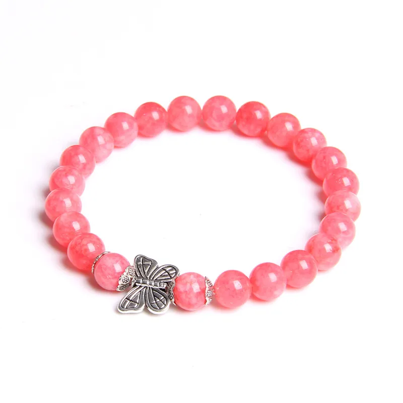 Женский браслет с очаровательными животными 8 мм халцедон браслеты из