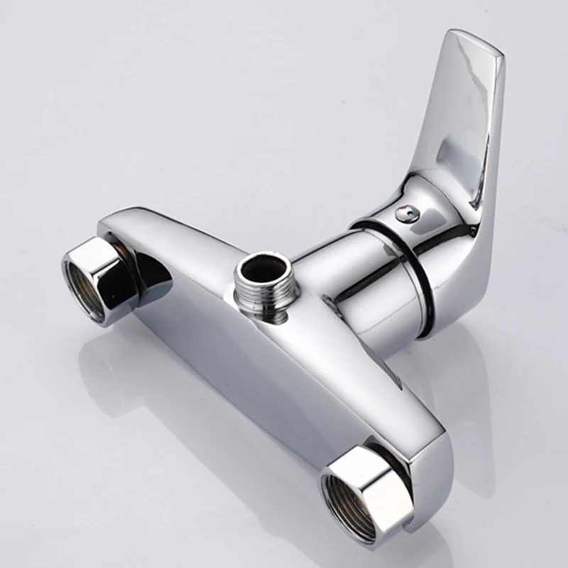 

Shower Faucets Wall Mount Bathroom Taps Chrome Shower Head Faucet Brass Single Lever Attachment On The Crane Shower Systems 8044