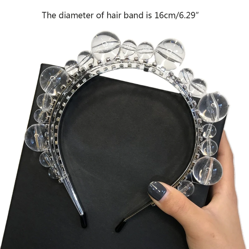 

Baroque Luxurious Jewelry Headband Multilayer Rhinestone Clear Crystal Ball Beaded Hair Hoop Ladies Wedding Prom Party H3CB