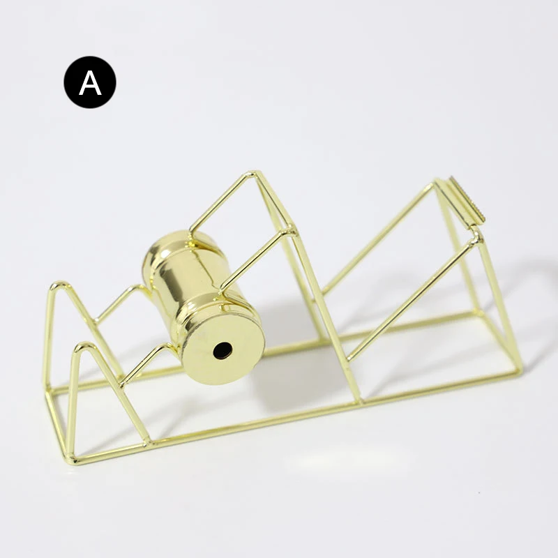 

Rose Gold/Golden Stationery Metal Tape Holder Tape Cutter Office Home Tapes Dispenser AS99