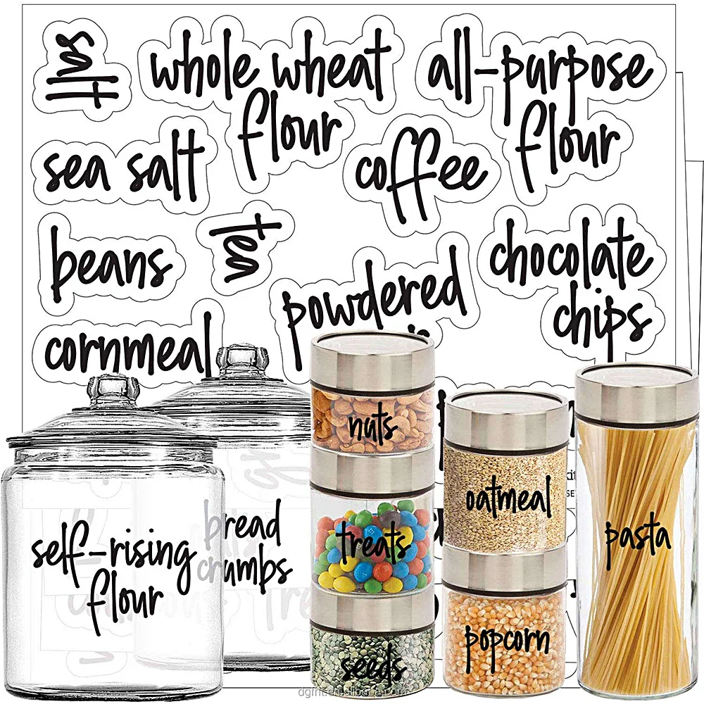 168 шт. наклейки для пищевых контейнеров 8 листов | Дом и сад