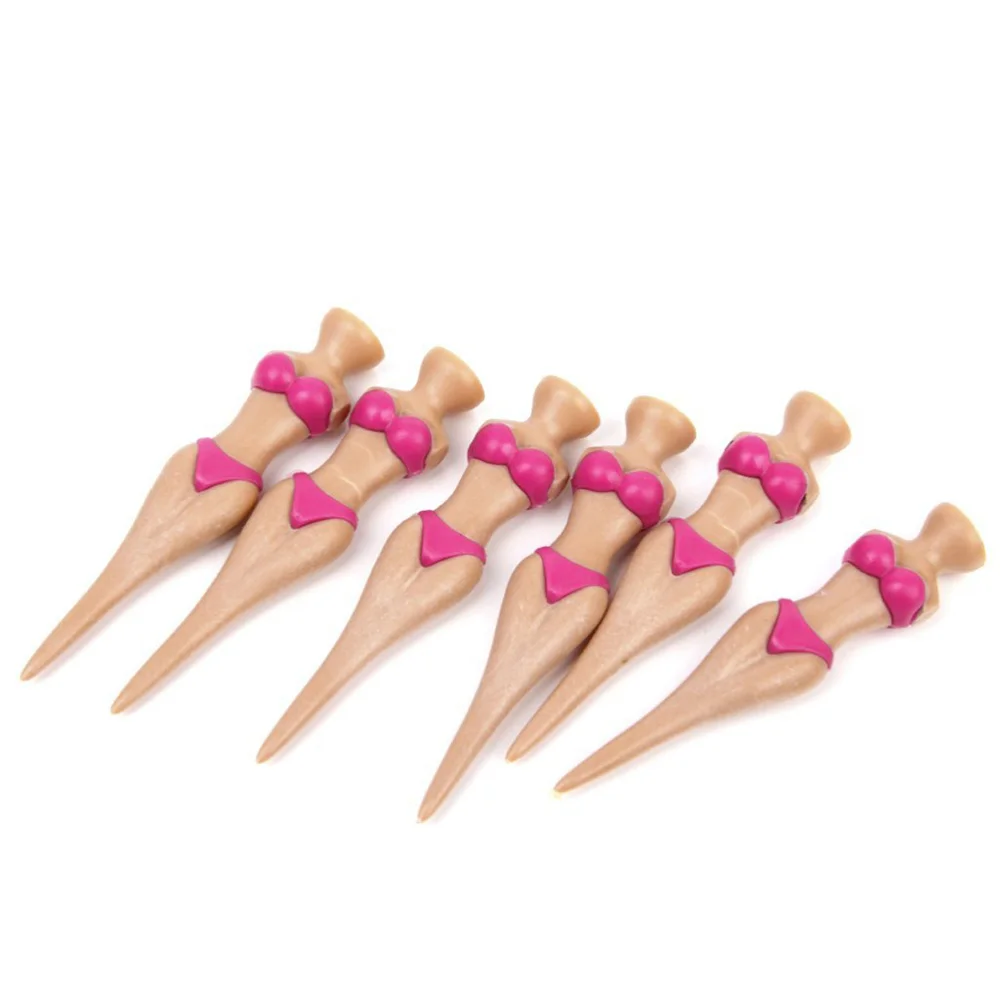

6pcs Novelty Bikini Lady Girl Tees Divot Tools (Black)