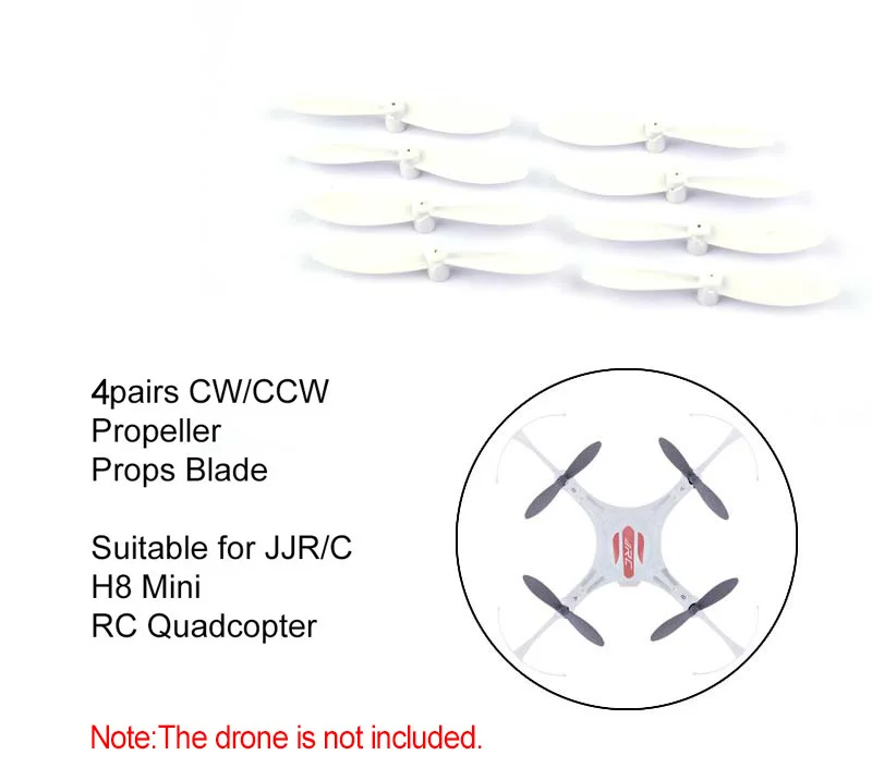 4 пары JJR/C H8 Mini CW/CCW пропеллер реквизит лезвие для мини Радиоуправляемый Дрон