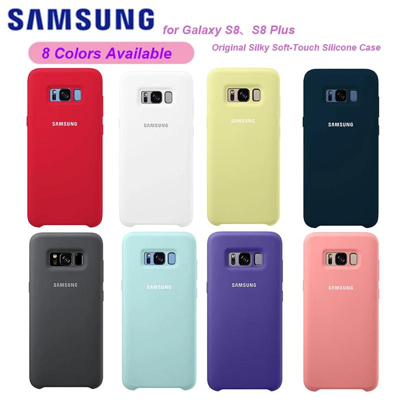 Оригинальный жидкий силиконовый чехол для Samsung Galaxy S8/S8 Plus мягкий шелковистый