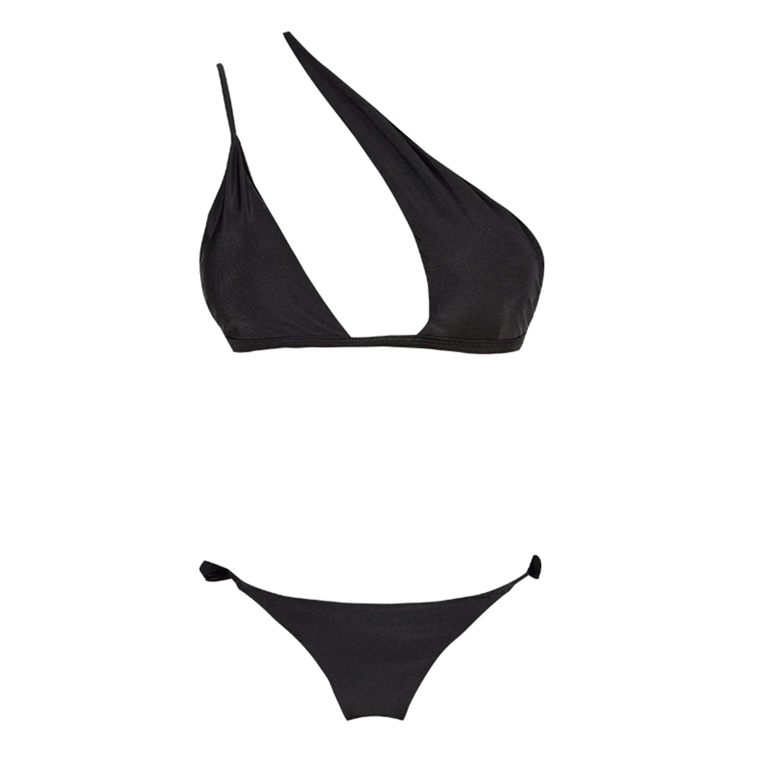 

2021 Sexy Solid Bikini Women Swimsuit One Shoulder Swimwear Female Push Up Bikini Set Brazilian Bathing Suits Summer Beach Wear