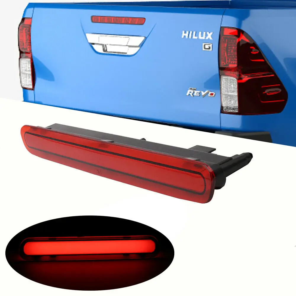 

Динамический светодиодный третий стоп светильник с высоким креплением для Toyota Hilux Revo 15-18 Red 81570-0K090