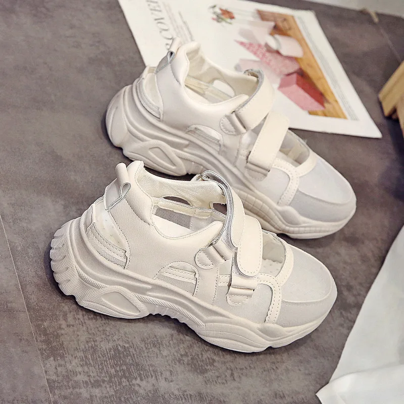 

2021 Sandals Comfort Shoes for Women Espadrilles Platform Summer Heels Suit Female Beige Breathable Med New Laces High Girls Fas