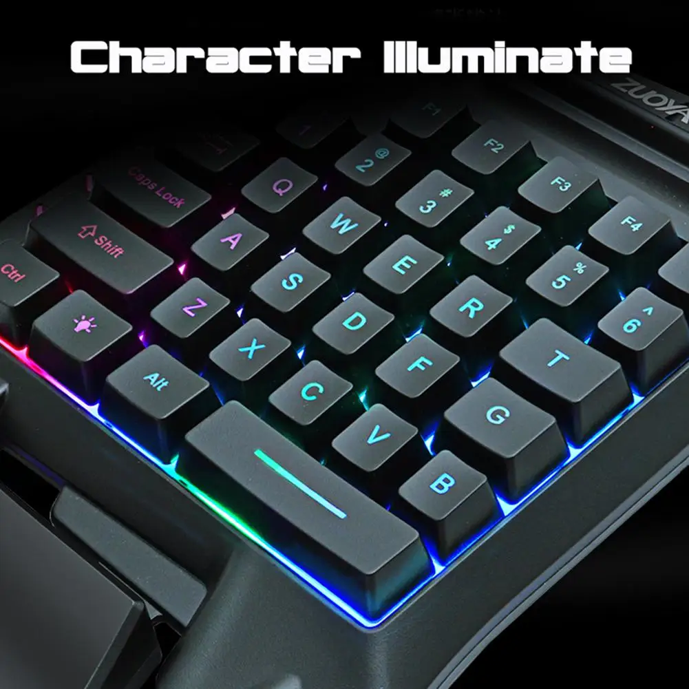 

ZUOYA 35 Keys Mechanical keyboard One-handed Gaming keyboard for PUBG Gamer PC Laptop RGB Backlight Ergonomic keyboards
