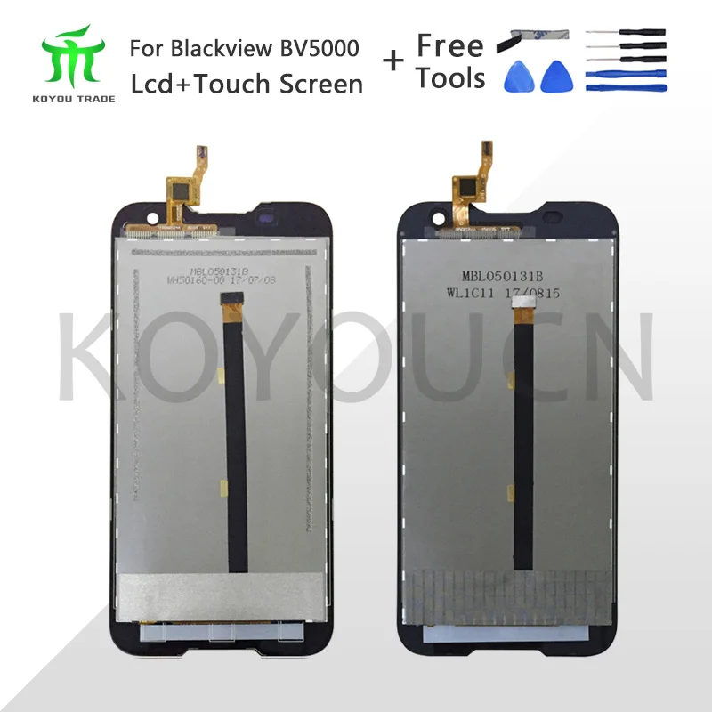 100% протестированный для Blackview BV5000 ЖК дисплей + сенсорный экран 1280*720 пикселей 5 0