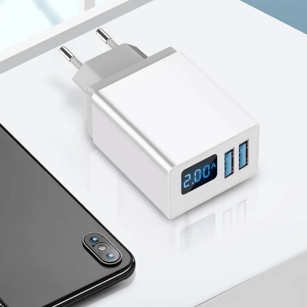 Зарядное устройство USB с цифровым дисплеем для iPhone 5 В 2 4 А | Мобильные телефоны и