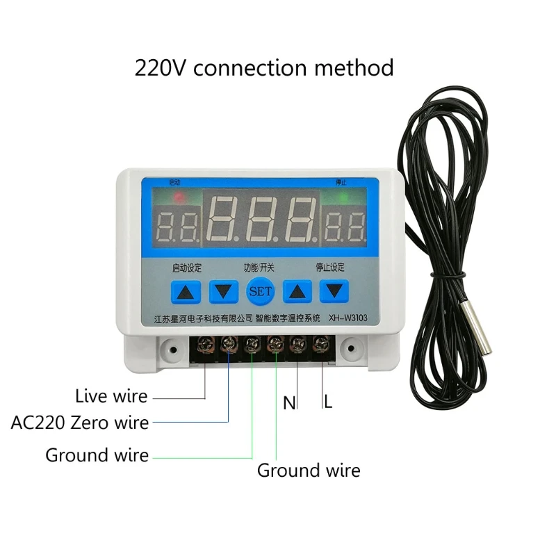 

XH-W3103 AC 220V Max 6600W Digital Thermostat 30A Temperature Controller Switch