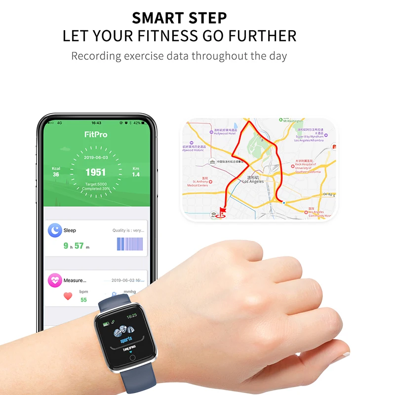 Смарт-часы MK6 фитнес-часы водонепроницаемые Bluetooth спортивный трекер сердечного