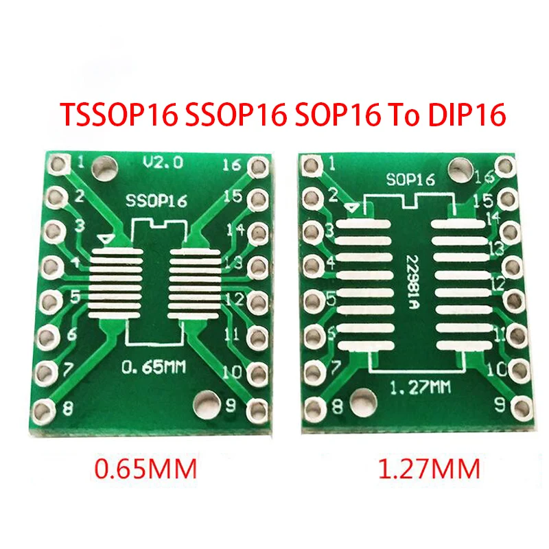 10 шт. TSSOP16 SSOP16 SOP16 к DIP16 переводная плата DIP Pin шаг адаптер | Электронные компоненты и