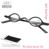 drdar new 2021 small reading glasses black womens mini frame round retro style men reading mirror fashion optics 125 3 25