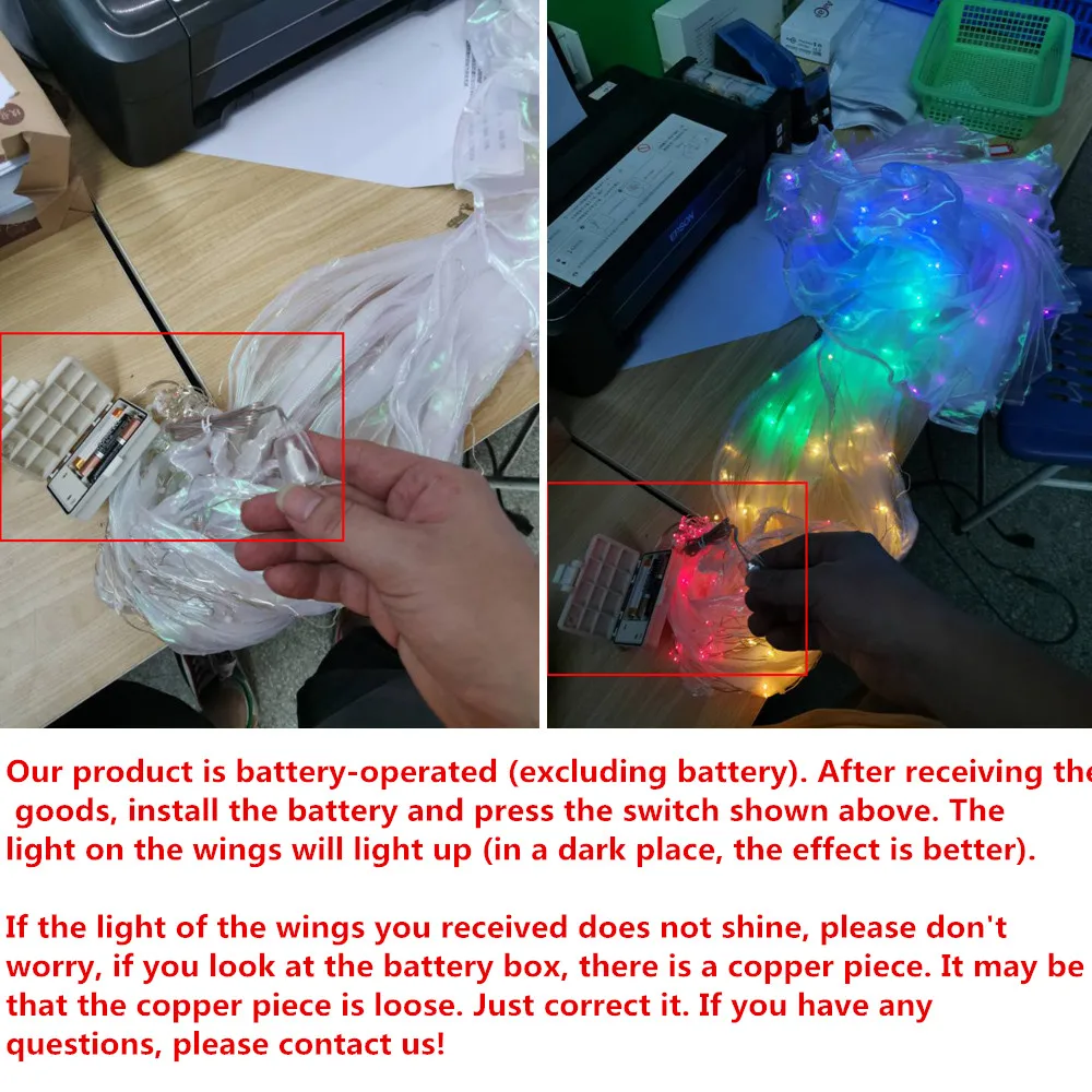 Женские крылья для танца живота Яркие бабочки с телескопической палкой ангела