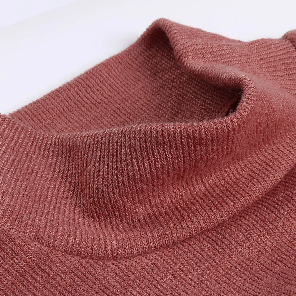 Женский Однотонный свитер с длинным рукавом и О-образным вырезом вязаный пуловер