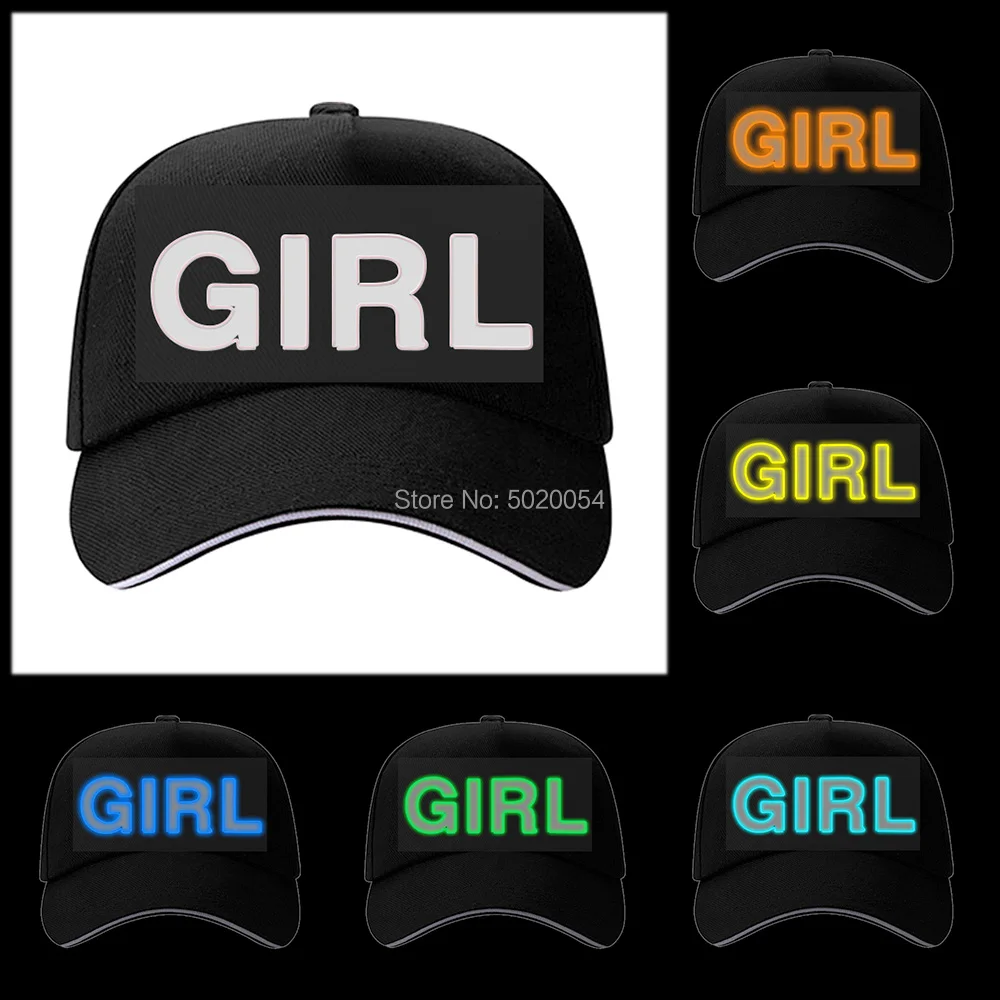 Модная женская шапка EL Wire в стиле хип-хоп реквизит для танцевального костюма