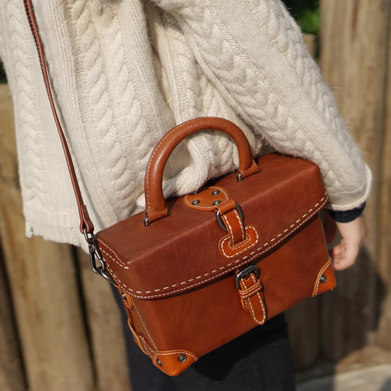 Ручная работа оригинальная натуральная воловья кожа маленькая сумка для