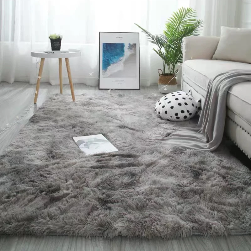 

Shaggy Sheepskin Fluffy Carpet for Living room Bedroom Area Rugs Plush Tie-dye Faux Fur Parlor Floor Mats Kids Room Home Decor