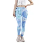 Женские Клетчатые Леггинсы YRRETY с эффектом пуш-ап, женские разноцветные штаны для спортзала с принтом в виде цветочных граффити и надписями, брюки для фитнеса