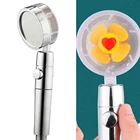 Насадка для душа с турбонаддувом, фильтр высокого давления для душа, насадка для душа под давлением в ванную комнату, насадка с одним ключом для остановки воды, спа