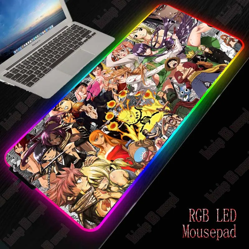 XGZ a мультяшный анимационный игровой компьютерный коврик для мыши RGB большой
