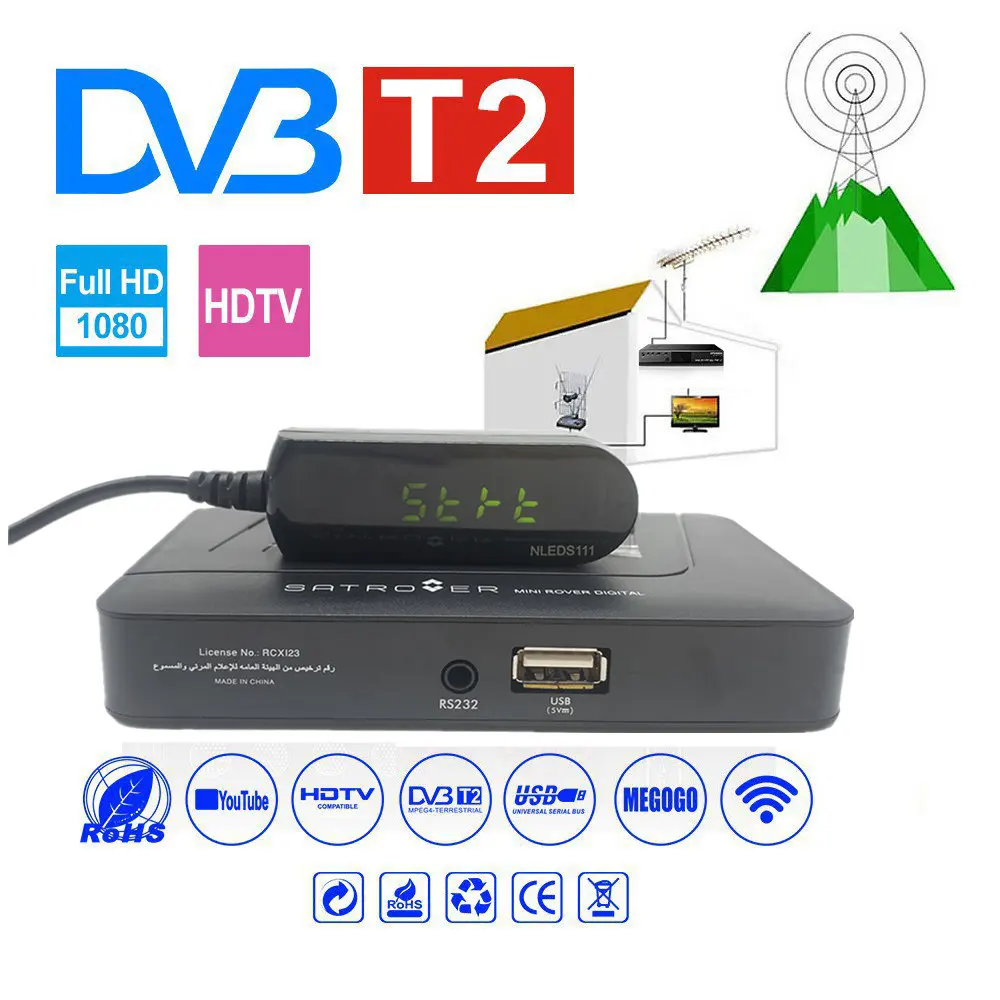 

DVB-T2 спутниковый ресивер Rcx123 адаптер монитора Usb2.0 Youtube DVB-T2 Tv тюнер WiFi ресиверы