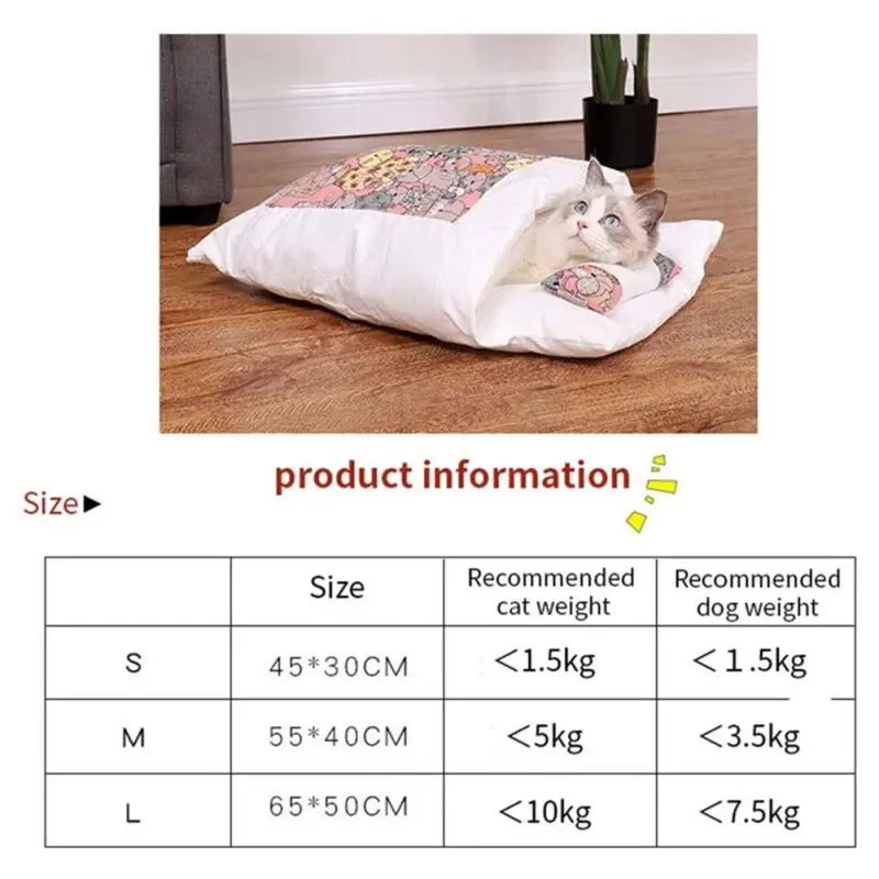 

Cats Sleeping Bag Pets Supplies Bed Removable Pet bed winter warm cat house small pet beds kennel mat hot