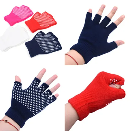 

1Pair Cotton Breathe Non Slip Sweat Absorbent Half Finger Gym Training Fitness Yoga Exercise Glove Fingerless Protecter