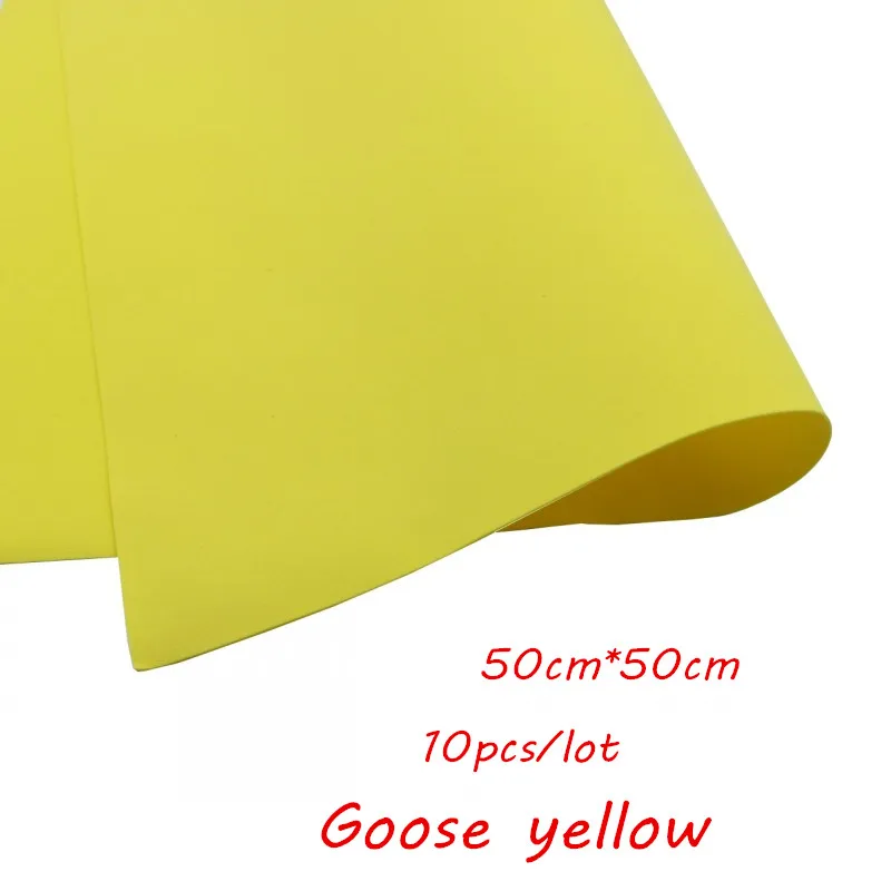 Goose yellow 10 шт 50*50 см 0,8-1 мм Ручная работа Скрапбукинг Ремесло Скрапбукинг оберточная EVA губка пена бумага для цветочного фона DIY вечерние украшения - Цвет: Goose yellow