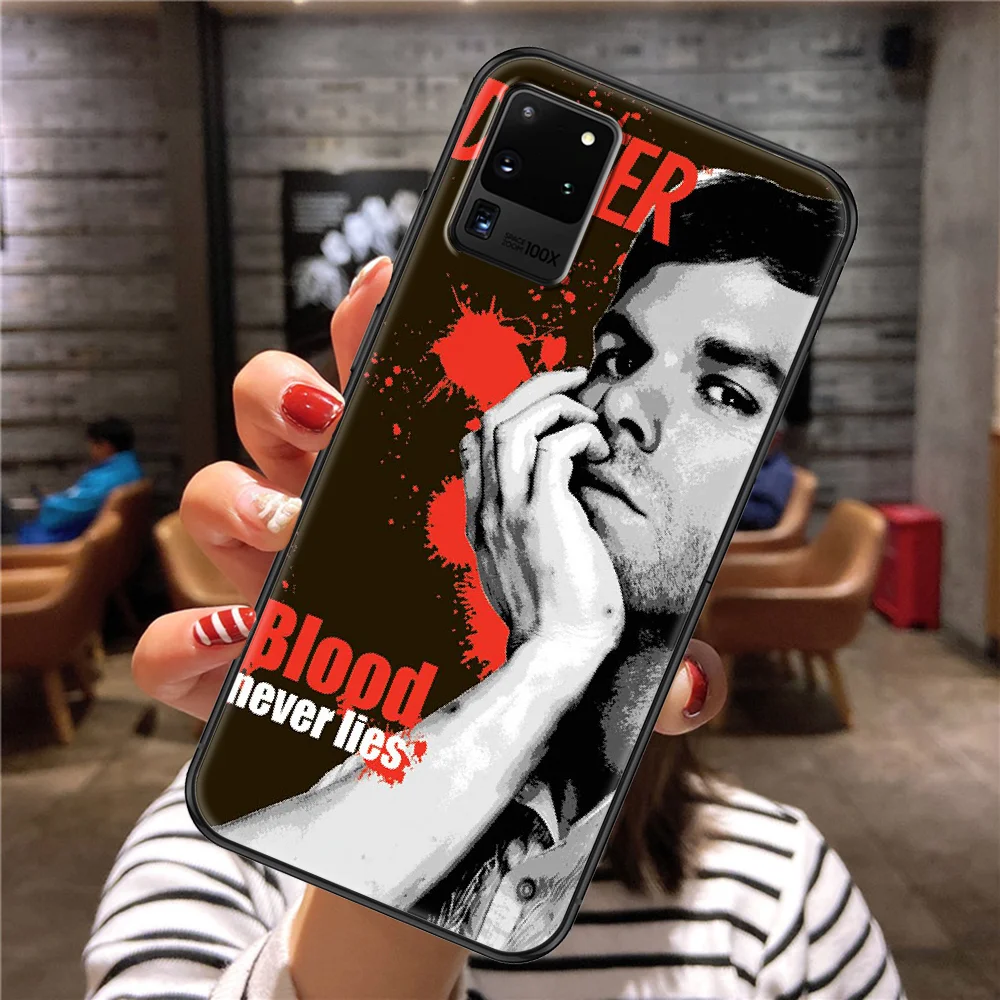 Чехол для телефона Dexter TV Samsung Galaxy Note 4 8 9 10 20 S8 S9 S10 S10E S20 Plus UITRA Ультра черный