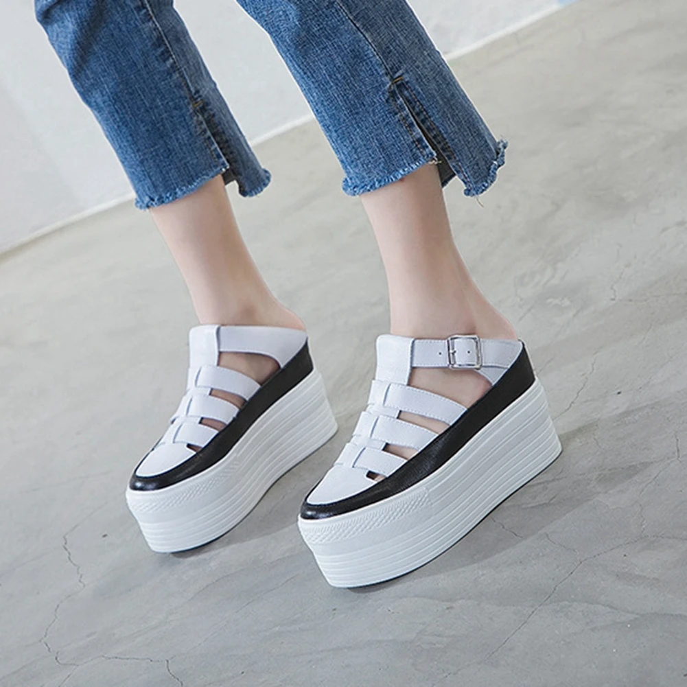 

DORATASIA New Ladies Fashion High Wedges Sandals Summer Fashion Sweet Sandals Women slip-on High Platform Shoes Woman