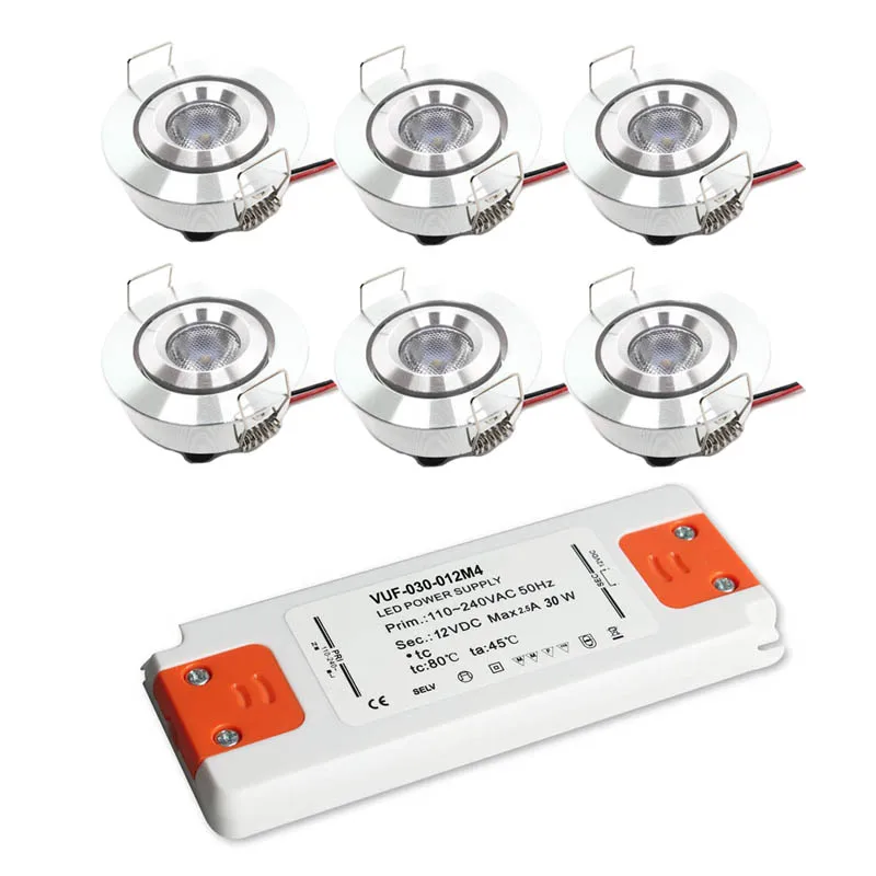 3 Вт DC12V 24В CREE ХТЕ мини светодиодный светильник с тонким Питание CE витрина выставка точечное освещение
