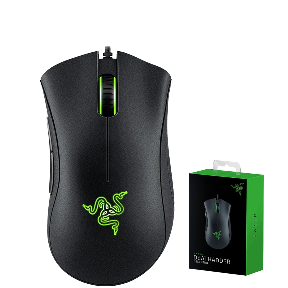 Razer DeathAdder незаменимая эргономичная игровая мышь профессионального класса с оптическим сенсором 6400 dpi для геймера для компьютера, ноутбука, ПК, геймера