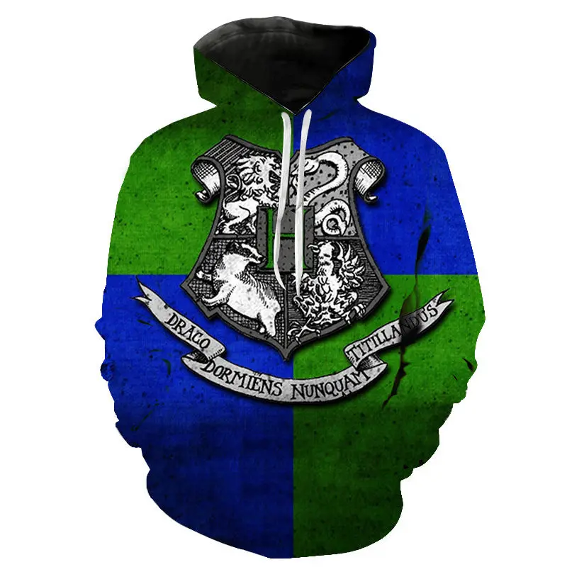 Новинка 2021 модные толстовки Slytherin для мужчин и женщин Детские свитшоты пуловер с