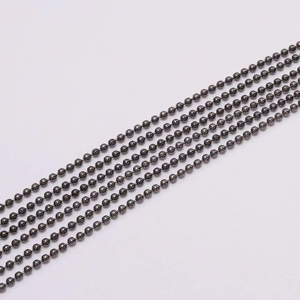 

5m/lot 1.5mm DIY Metal Ball Bead Chains Ketting Kettingen Bulk Bulk Iron Chains For Jewelry Accessories