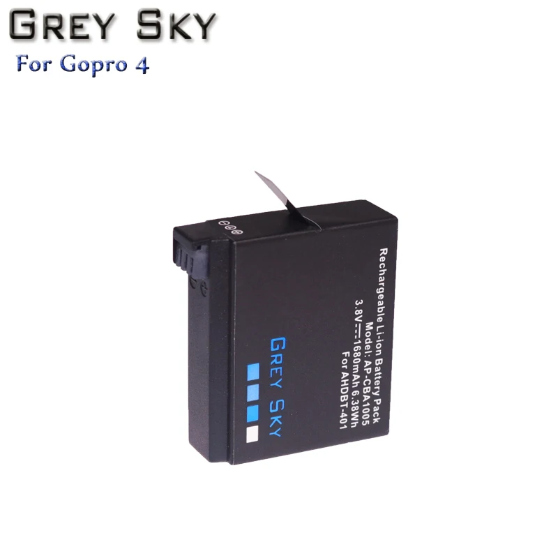 Аккумулятор со светодиодной подсветкой и 3 слотами для зарядки GoPro Hero 4