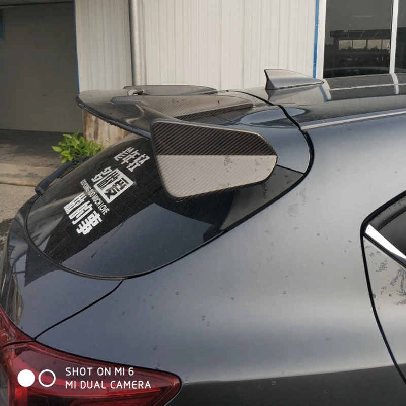 

Carbon Fiber Exterior Rear Spoiler Tail Trunk Boot Wing Decoration Car Styling for Mazda 3 CX-3 Axela Hatchback 2014 - 2017