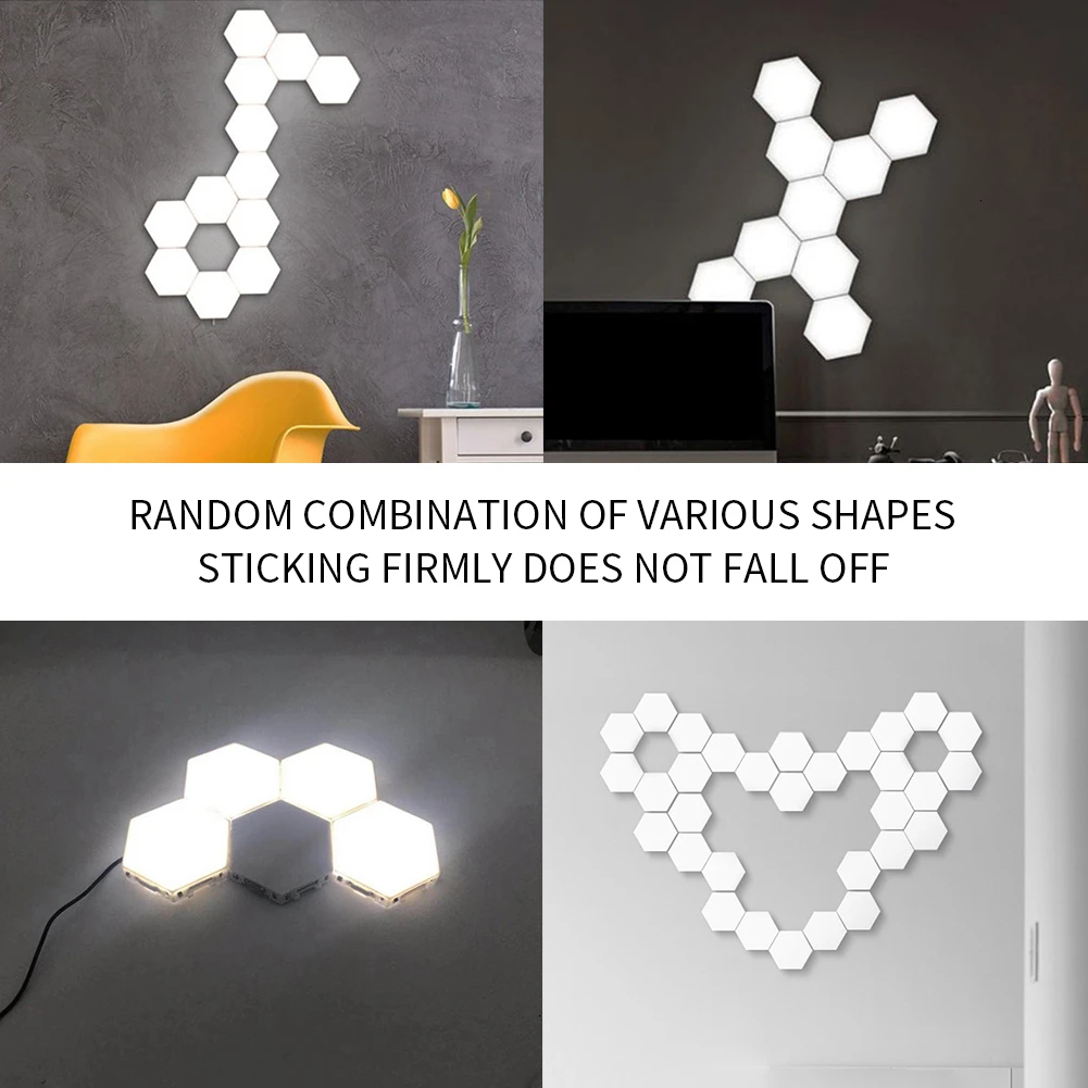 3 10 шт. Квантовая лампа шестигранные лампы модульный сенсорный светильник